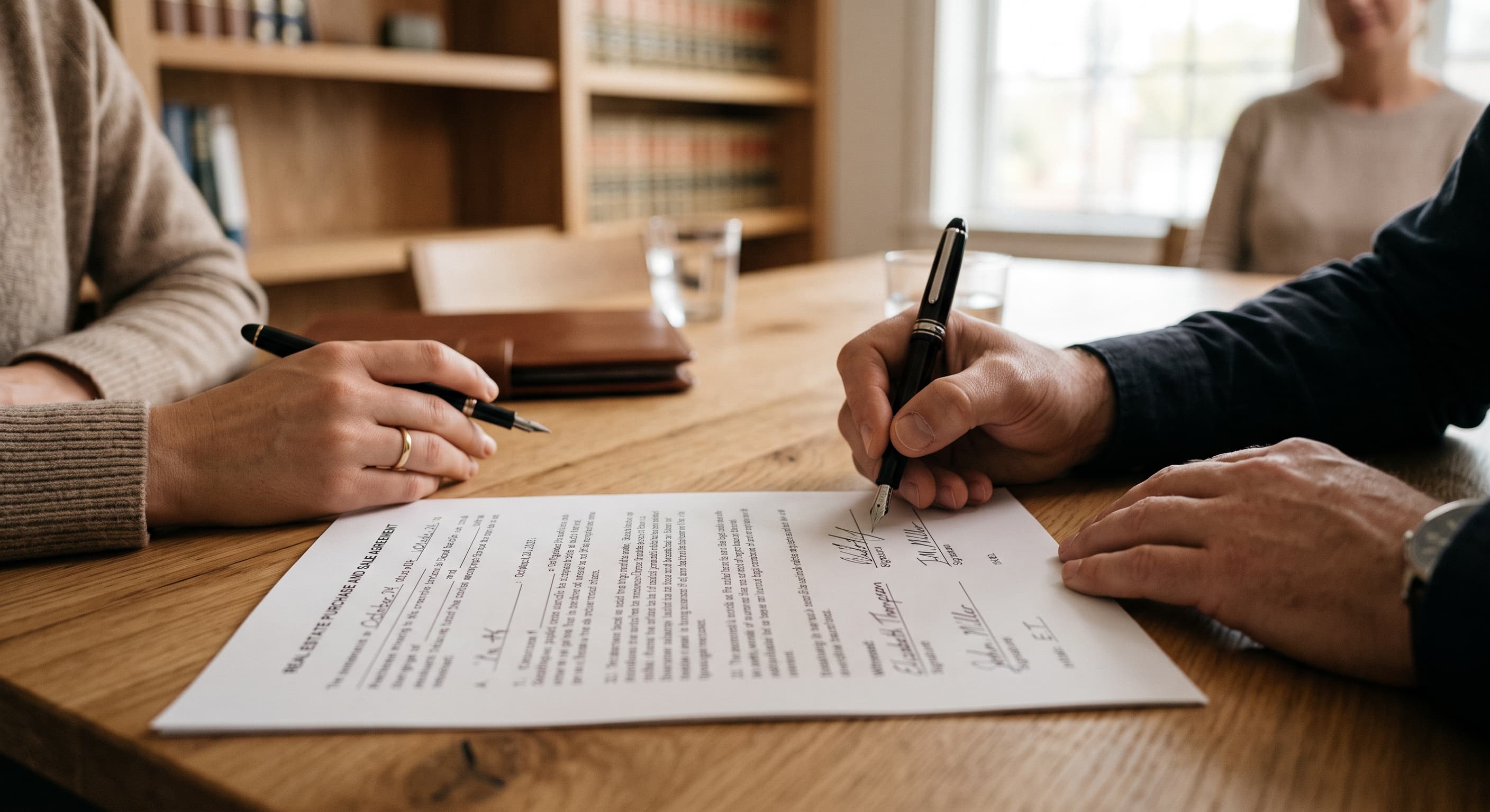 Assinatura de contrato de compra e venda de imóvel